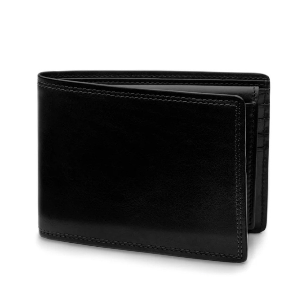 Bosca Black Leather Men’s Bifold Wallet